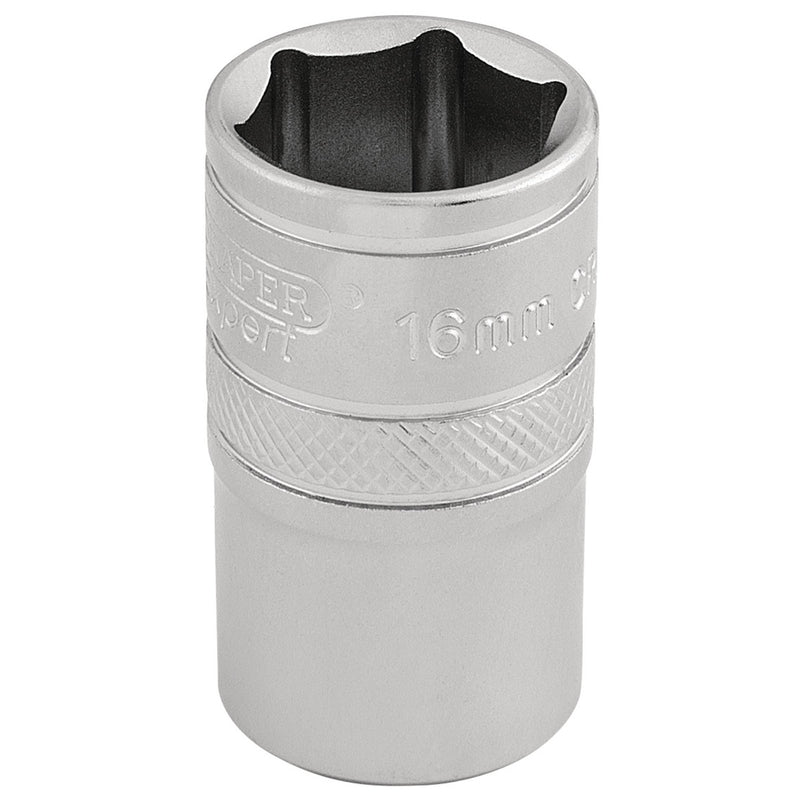 DR-16606 — Draper Expert 6 Point Metric Socket, 1/2" Sq. Dr., 16mm