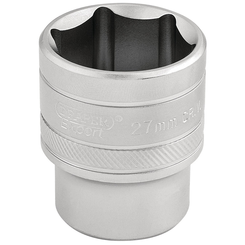 DR-16618 — Draper Expert 6 Point Metric Socket, 1/2" Sq. Dr., 27mm
