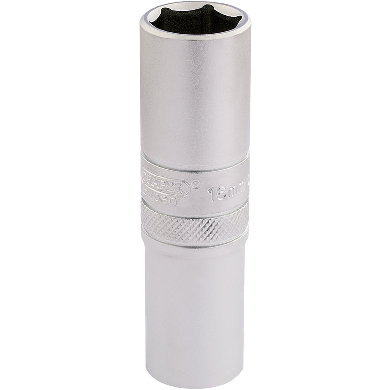 DR-16648 — Draper Expert 6 Point Metric Deep Socket, 1/2" Sq. Dr., 16mm
