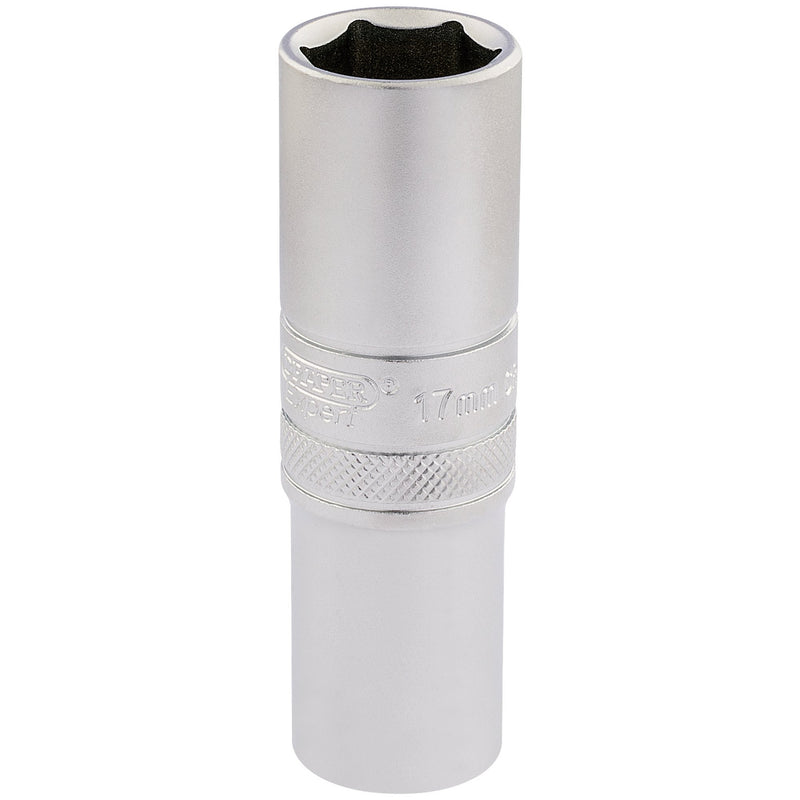 DR-16649 — Draper Expert 6 Point Metric Deep Socket, 1/2" Sq. Dr., 17mm