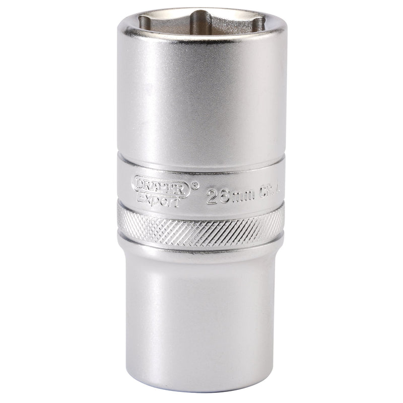 DR-16656 — Draper Expert 6 Point Metric Deep Socket, 1/2" Sq. Dr., 26mm