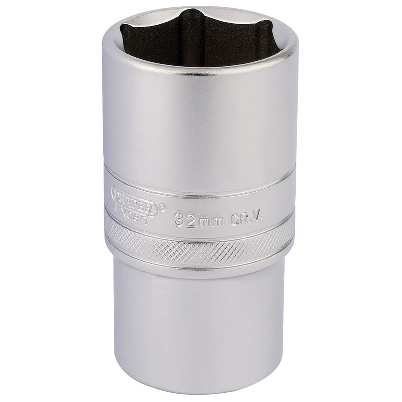 DR-16660 — Draper Expert 6 Point Metric Deep Socket, 1/2" Sq. Dr., 32mm