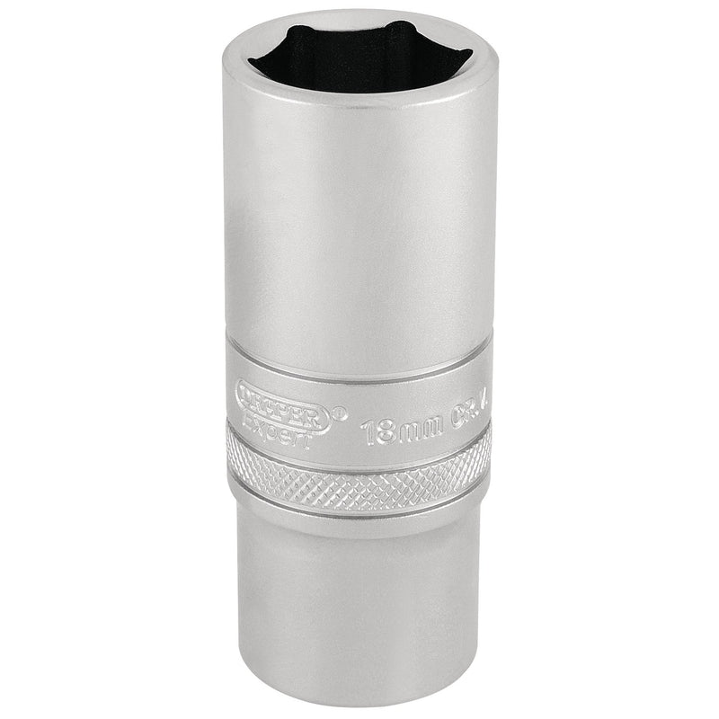 DR-17545 — Draper Expert 6 Point Deep Socket, 3/8" Sq. Dr., 18mm