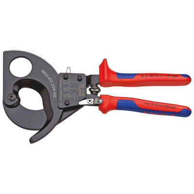 DR-18557 — KNIPEX 95 31 280 Ratchet Action Cable Cutter, 280mm