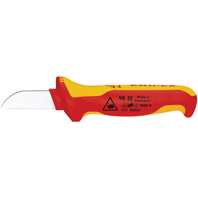 DR-21489 — KNIPEX 98 52 VDE Cable Knife with Multi-Component Handle, 190mm