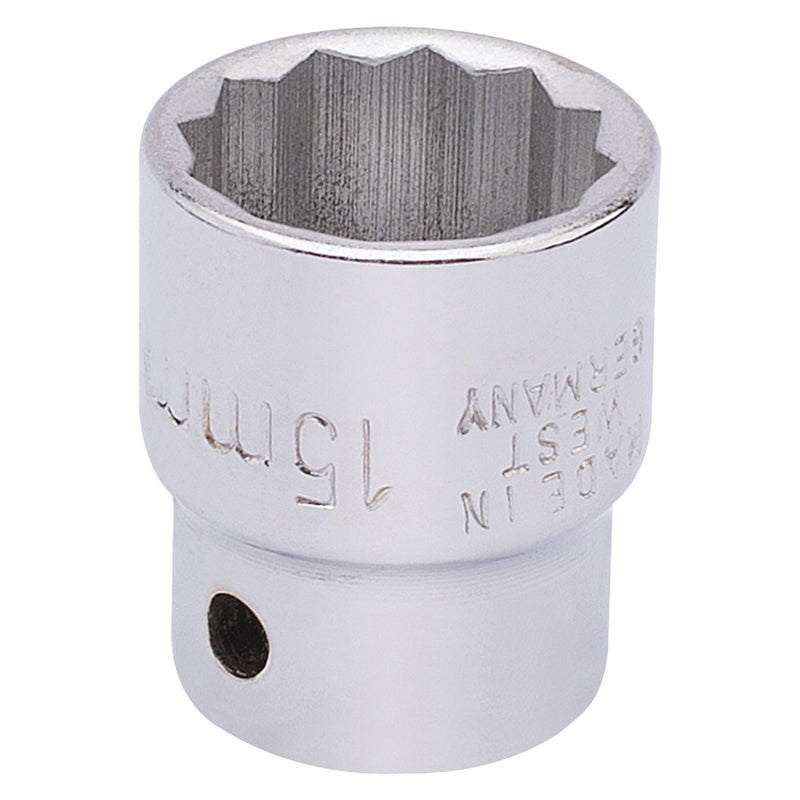 DR-25911 — Elora Bi-Hexagon Socket, 3/8" Sq. Dr., 15mm