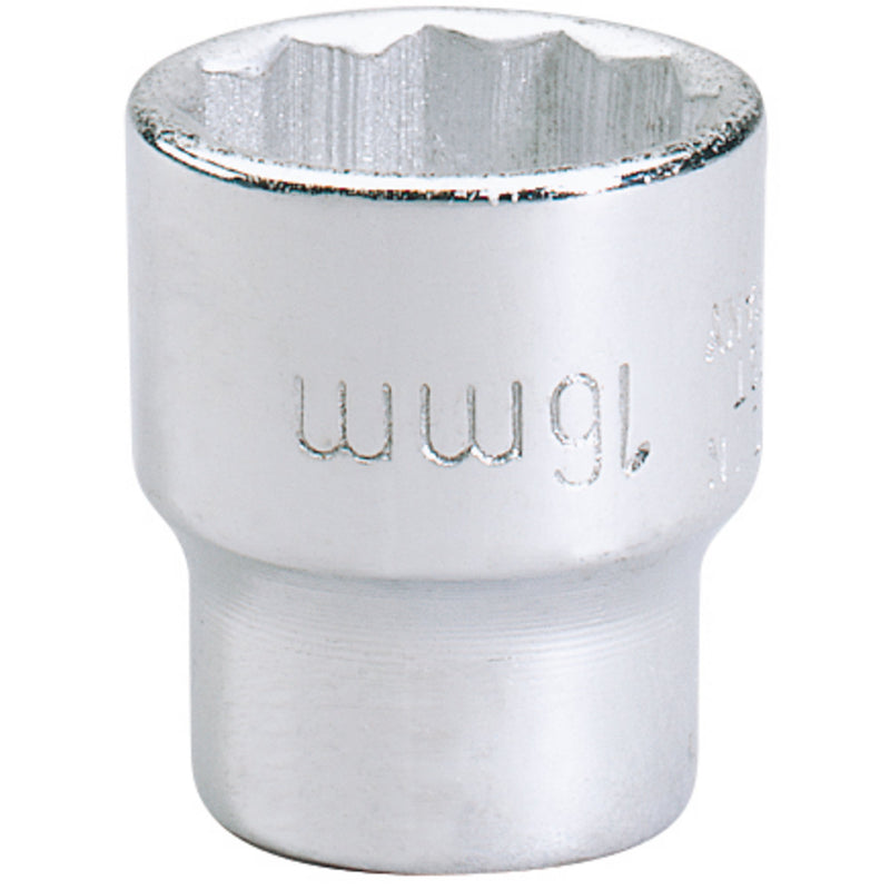 DR-25929 — Elora Bi-Hexagon Socket, 3/8" Sq. Dr., 16mm