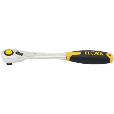DR-25930 — Elora Fine Tooth Quick Release Soft Grip Reversible Ratchet, 1/2" Sq. Dr., 270mm