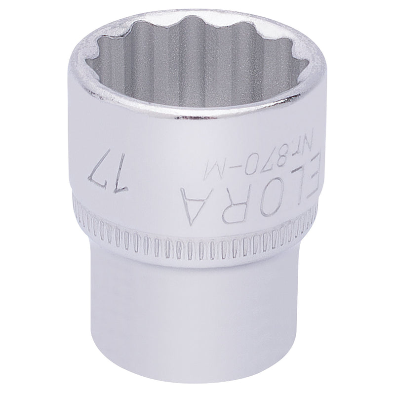 DR-25937 — Elora Bi-Hexagon Socket, 3/8" Sq. Dr., 17mm