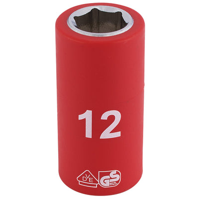 DR-31615 — Draper Expert Fully Insulated VDE Socket, 3/8" Sq. Dr., 12mm