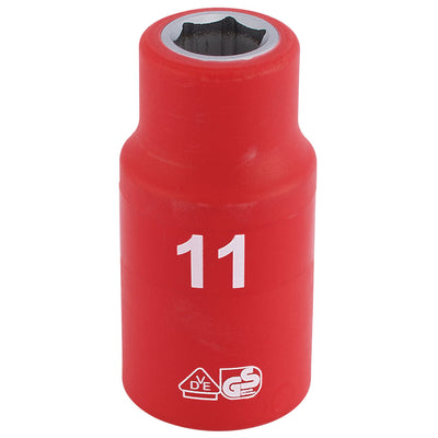 DR-31784 — Draper Expert Fully Insulated VDE Socket, 1/2" Sq. Dr., 11mm