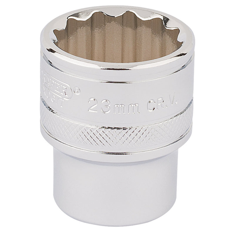 DR-33370 — Draper Expert HI-TORQ® 12 Point Socket, 1/2" Sq. Dr., 23mm