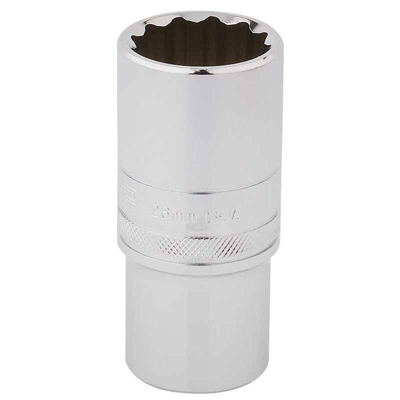 DR-33838 — Draper Expert HI-TORQ® 12 Point Deep Socket, 1/2" Sq. Dr., 26mm