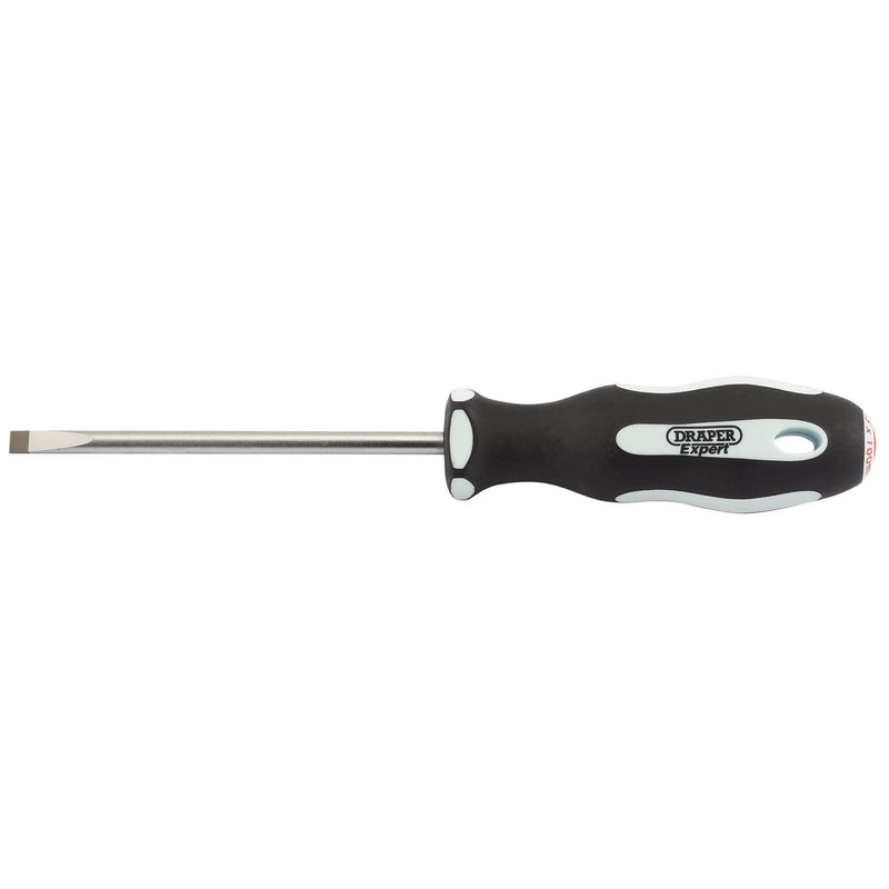 DR-34973 — Draper Expert Plain Slot Soft Grip Parallel Tip Screwdriver, 5.5 x 100mm
