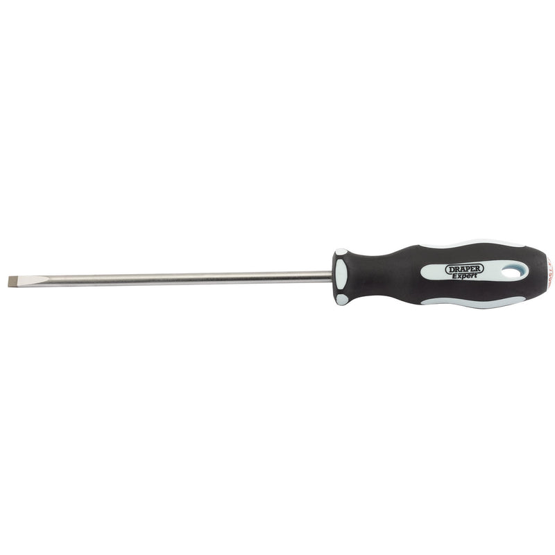 DR-34974 — Draper Expert Plain Slot Soft Grip Parallel Tip Screwdriver, 5.5 x 150mm