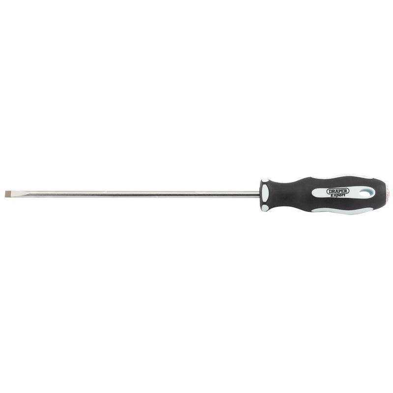 DR-34975 — Draper Expert Plain Slot Soft Grip Parallel Tip Screwdriver, 5.5 x 200mm