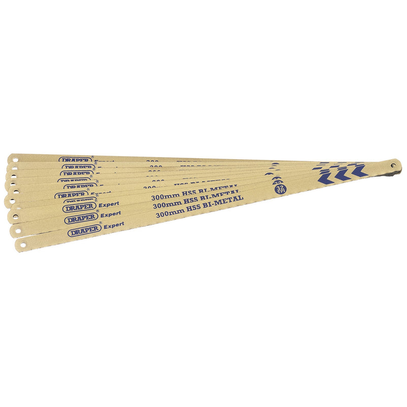 DR-38266 — Draper Expert Bi-metal Hacksaw Blades, 300mm, 32tpi (Pack of 10)
