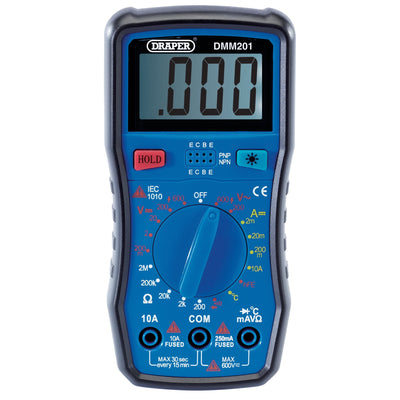 DR-41818 — Manual-Ranging Digital Multimeter, 1 x Test Leads, 1 x Temp Probe