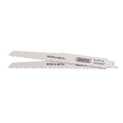 DR-43065 — Bi-metal Reciprocating Saw Blades for Multi-Purpose Cutting, 200mm, 6-12tpi (Pack of 2)