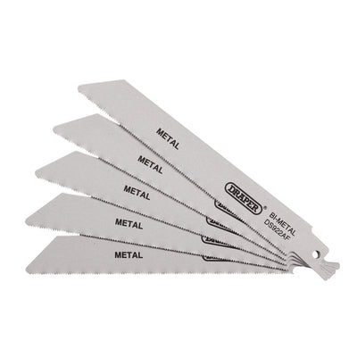 DR-43444 — Bi-metal Reciprocating Saw Blades for Metal Cutting, 150mm, 24tpi (Pack of 5)