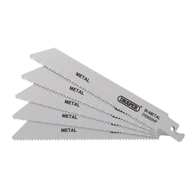 DR-43460 — Bi-metal Reciprocating Saw Blades for Metal, 150mm, 10tpi (Pack of 5)