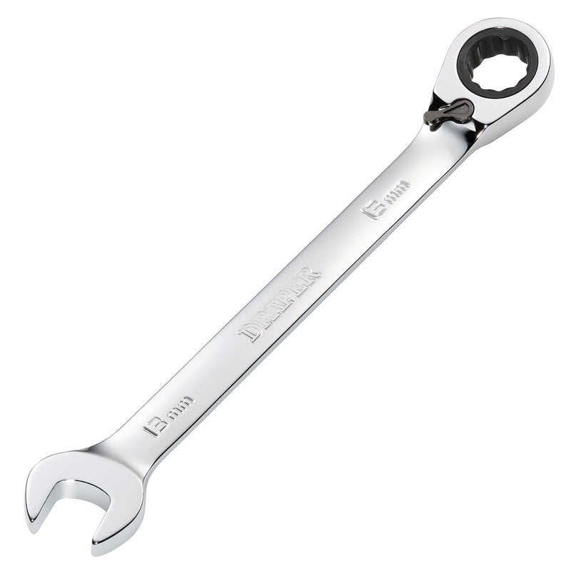 DR-52001 — Draper HI-TORQ® Metric Reversible Ratcheting Combination Spanner, 13mm
