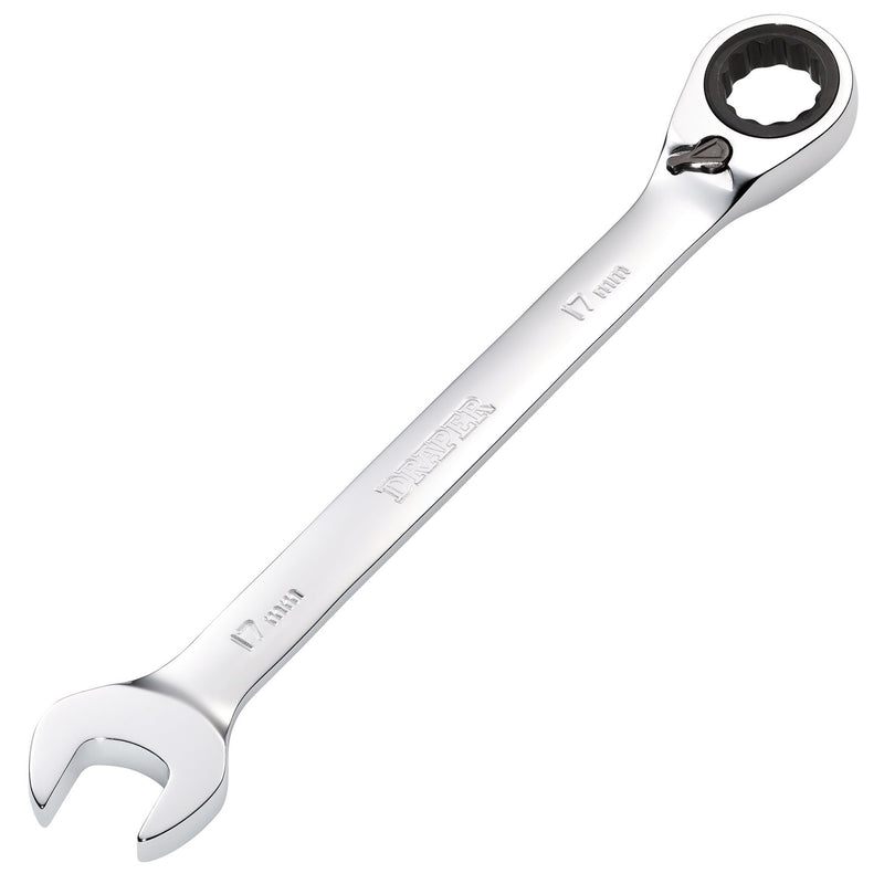 DR-52005 — Draper HI-TORQ® Metric Reversible Ratcheting Combination Spanner, 17mm