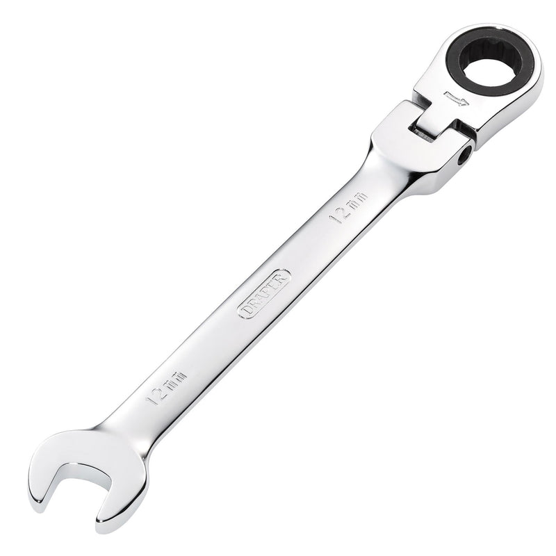 DR-52013 — Draper HI-TORQ® Metric Flexible Head Ratcheting Combination Spanner, 12mm