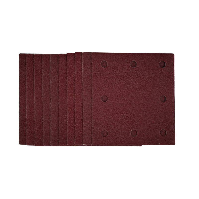 DR-52390 — 1/4 Sanding Sheets with Hook and Loop, 115 x 105mm, 80 Grit (Pack of 10)