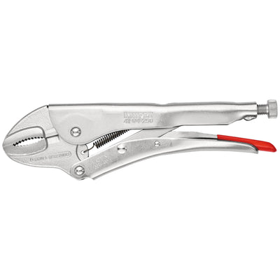 DR-54217 — KNIPEX 41 04 250 Curved Jaw Self Grip Pliers, 250mm