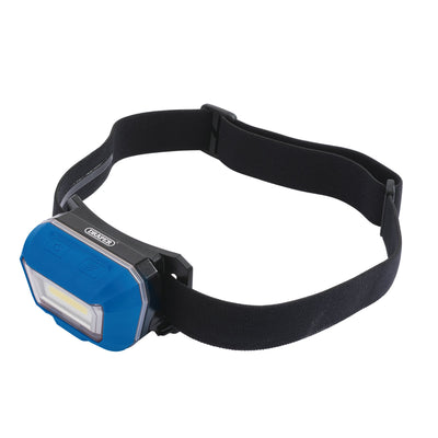DR-54374 — COB LED Rechargeable Head Torch, 3W, 300 Lumens