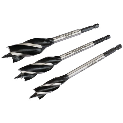 DR-54634 — Draper Expert 4 Fluted Auger Bit Set, 165mm (3 Piece)