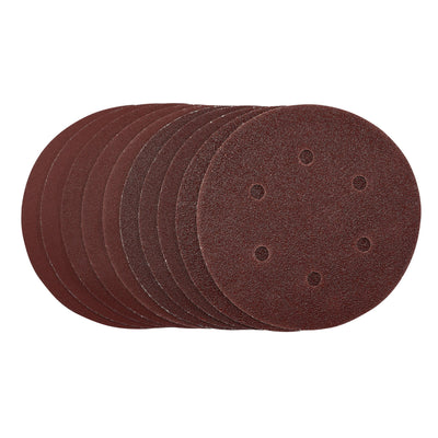 DR-55069 — Sanding Discs, 150mm, Hook & Loop, Assorted Grit, (Pack of 10)