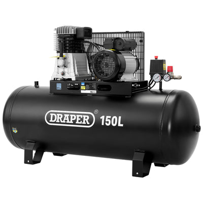 DR-55304 — 230V 150L Stationary Belt-Driven Air Compressor, 2.2kW/3HP