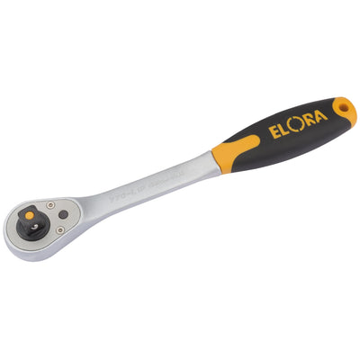 DR-55536 — Elora Quick Release Soft Grip Reversible Ratchet, 1/2" Sq. Dr., 270mm