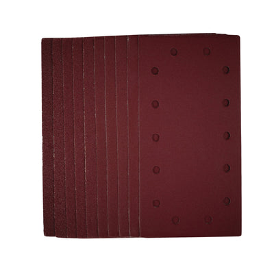 DR-55866 — 1/2 Sanding Sheets with Hook and Loop, 115 x 230mm, Assorted Grit (Pack of 10)