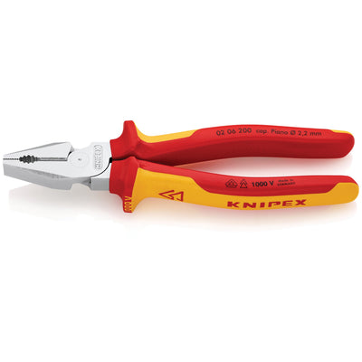 DR-59818 — KNIPEX 02 06 200 VDE High Leverage Combination Pliers, 200mm