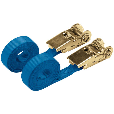 DR-60966 — Ratcheting Tie Down Straps, 4.5m x 25mm, 250kg (2 Piece)
