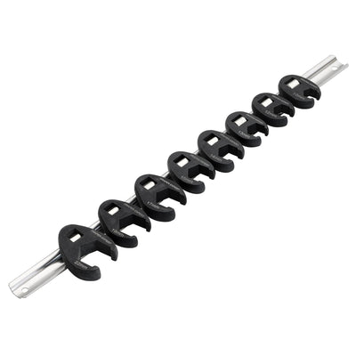 DR-61034 — Draper Expert Metric Crow Foot Spanner Set on a Metal Rail, 3/8" Sq. Dr. (8 Piece)