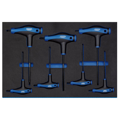 DR-63505 — Draper Expert TX-STAR® T' Handle Key Set in 3/4 Drawer EVA Insert Tray (7 Piece)