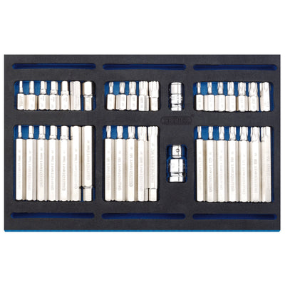 DR-63515 — Screwdriver Insert Bit Set in 1/4 Drawer EVA Insert Tray (40 Piece)