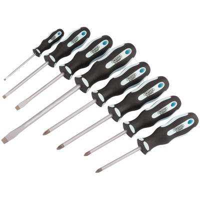 DR-63589 — Draper Expert Heavy Duty Soft Grip Screwdriver Set (8 Piece)