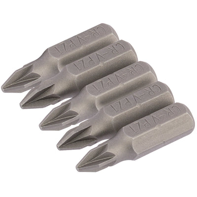 DR-64014 — PZ Type Insert Bit, No.1 x 25mm, 1/4" Hex (Pack of 5)