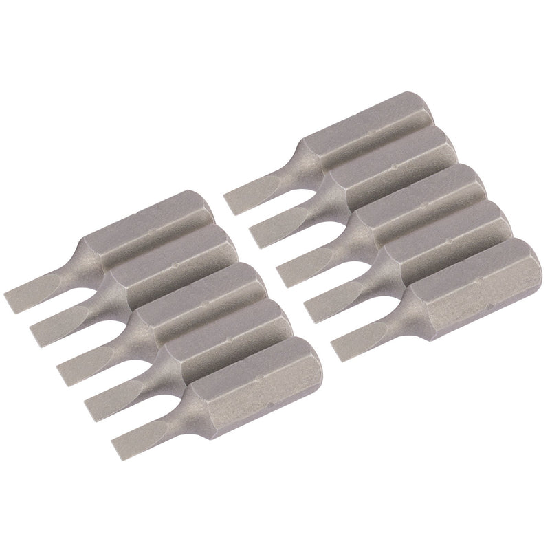 DR-64024 — Plain Slot Insert Bit, 3mm, 1/4" Hex, 25mm Long (Pack of 10)