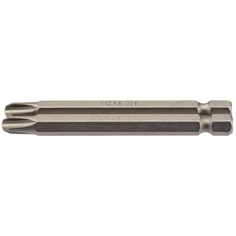 DR-64316 — Cross Slot Insert Bit, 1/4" Hex, 75mm Long, No.3 (Pack of 2)