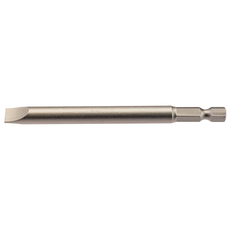 DR-64358 — Plain Slot Insert Bit, 8mm, 1/4" Hex, 100mm Long (Pack of 1)