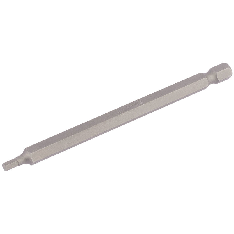DR-64372 — Hexagonal Insert Bit, 3mm, 1/4" Hex, 100mm Long (Pack of 1)