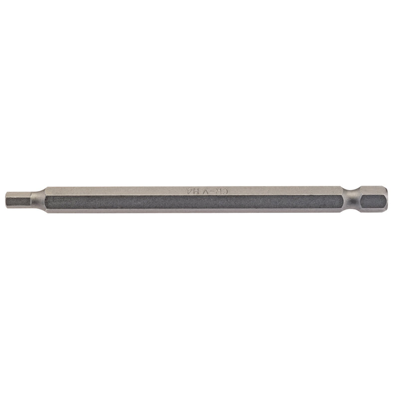 DR-64373 — Hexagonal Insert Bit, 4mm, 1/4" Hex, 100mm Long (Pack of 1)