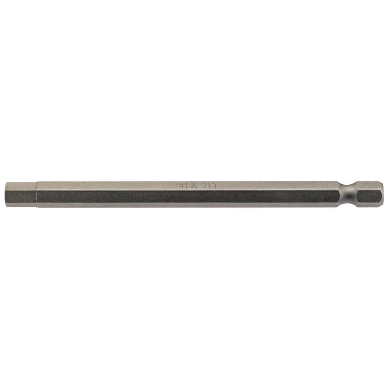 DR-64375 — Hexagonal Insert Bit, 6mm, 1/4" Hex, 100mm Long (Pack of 1)