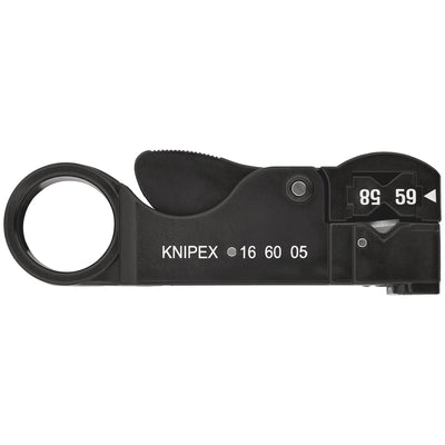 DR-64953 — KNIPEX 16 60 05SB Adjustable Co-Axial Stripping Tool, 105mm